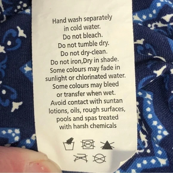 NIPTUCK SWIM Navy Blue & White Multi Fit Cup Halter Tie One-Piece Swimsuit US 8 - Picture 6 of 7